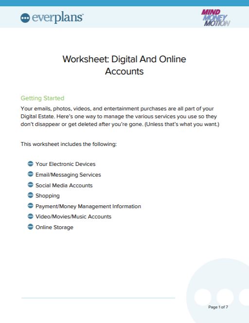 digital and online accounts