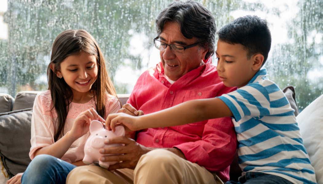 Family Saving Money