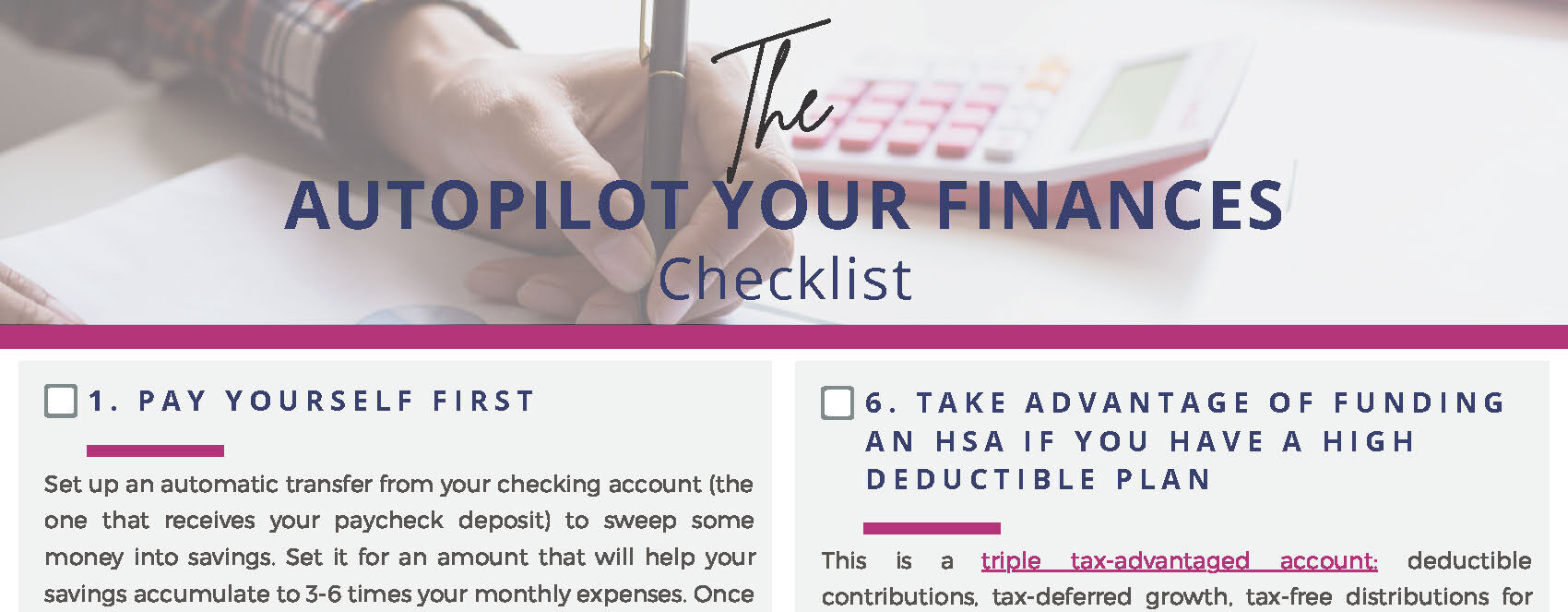 Autopilot Your Finances Checklist Final