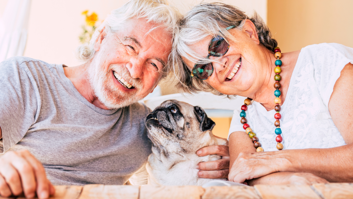 seniors with dog