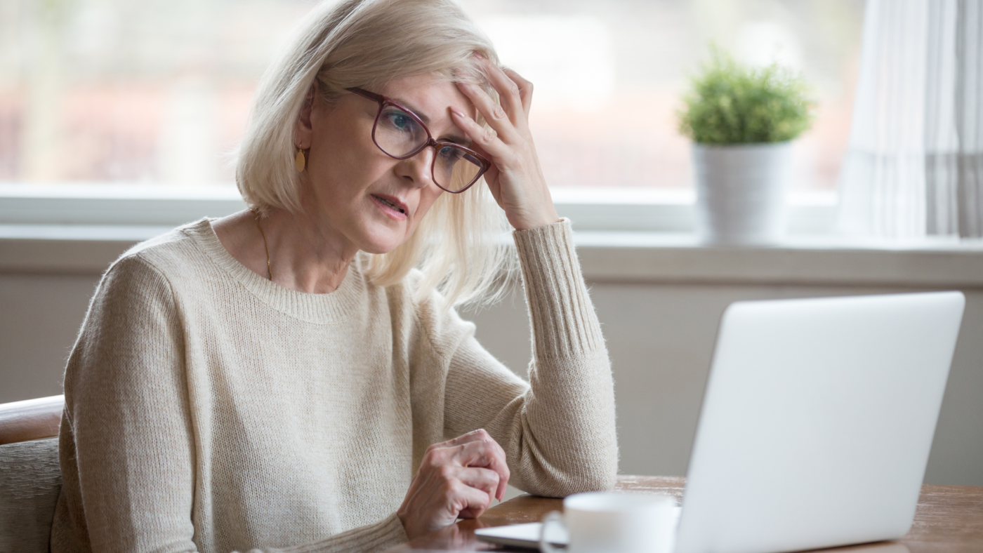 mature woman confused